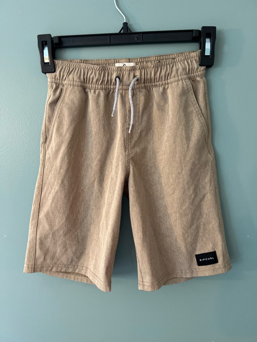 Rip Curl Lay Days Tan Drawstring Boys Board Shorts - size (6)